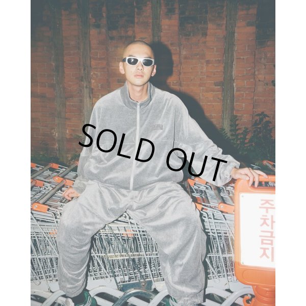 画像2: 【30%OFF】TIGHTBOOTH/VELOUR TRACK JACKET（Hether Grey）［ベロアトラックJKT-24秋冬］ (2)