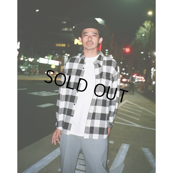 画像2: WACKO MARIA/CHECK FLANNEL SHIRT（BLUE）［チェックフランネルシャツ-24秋冬］ (2)