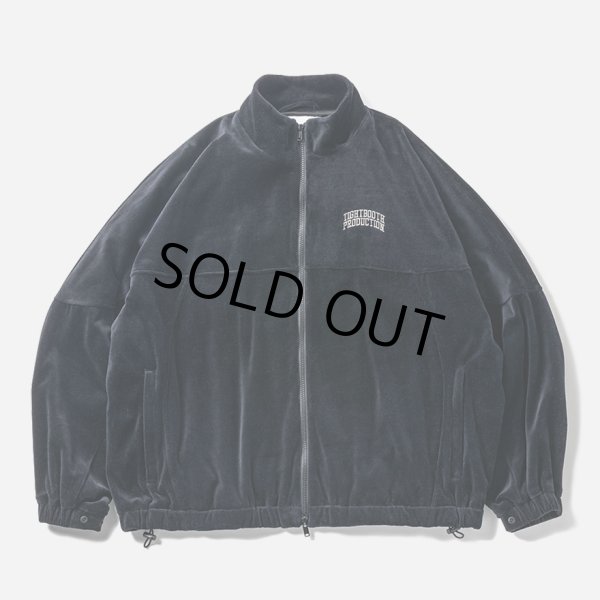 画像1: TIGHTBOOTH/VELOUR TRACK JACKET（Black）［ベロアトラックJKT-24秋冬］ (1)
