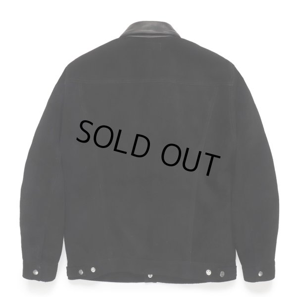 画像2: WACKO MARIA/SUEDE TRUCKER JACKET（BLACK）［スウェードレザートラッカーJKT-24秋冬］ (2)