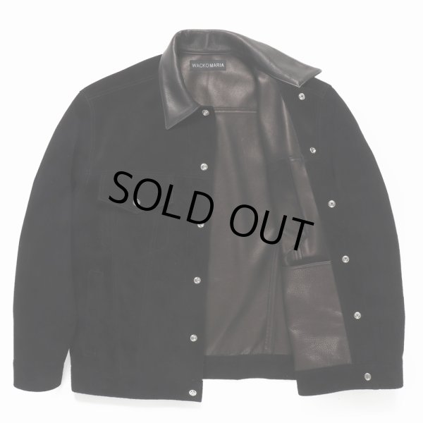画像3: WACKO MARIA/SUEDE TRUCKER JACKET（BLACK）［スウェードレザートラッカーJKT-24秋冬］ (3)