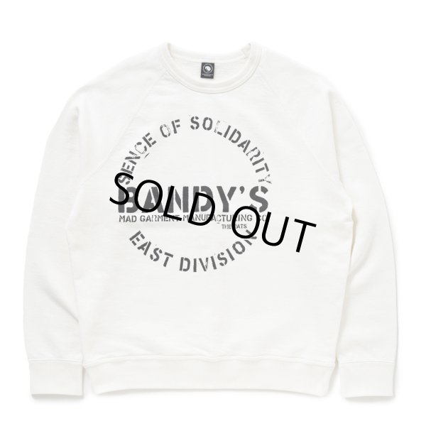 画像1: RATS/LOGO BINDER NECK SWEAT（WHITE）［クルーネックスウェット-24秋冬］ (1)