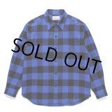 画像: WACKO MARIA/CHECK FLANNEL SHIRT（BLUE）［チェックフランネルシャツ-24秋冬］