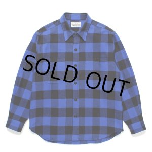 画像: WACKO MARIA/CHECK FLANNEL SHIRT（BLUE）［チェックフランネルシャツ-24秋冬］