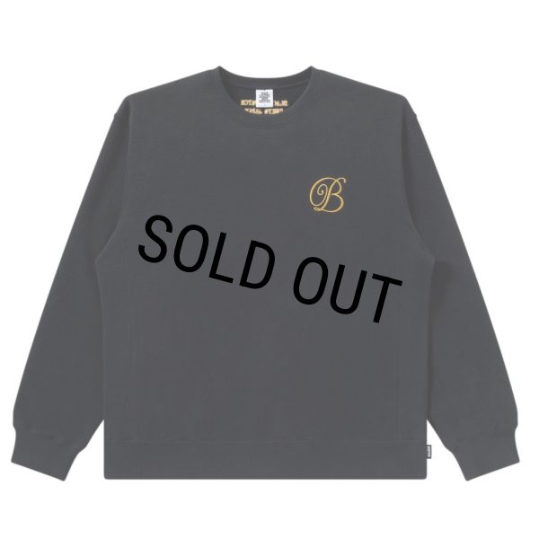 画像1: BlackEyePatch/B EMBLEM HEAVYWEIGHT CREW SWEAT（BLACK） (1)