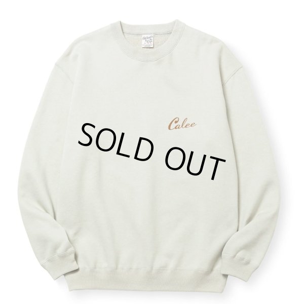 画像2: CALEE/SYNDICATE RETRO GIRL CREW NECK SW ＜NATURALLY PAINT DESIGN＞（Lt.BEIGE）［クルーネックスウェット-24秋冬］ (2)