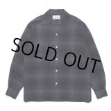 画像: WACKO MARIA/OMBRE CHECK OPEN COLLAR SHIRT（BLUE）［オンブレチェックオープンカラーシャツ-24秋冬］