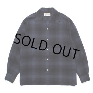 画像: WACKO MARIA/OMBRE CHECK OPEN COLLAR SHIRT（BLUE）［オンブレチェックオープンカラーシャツ-24秋冬］