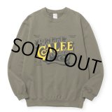 画像: CALEE/CAL BL LOGO CREW NECK SW ＜NATURALLY PAINT DESIGN＞（OLIVE）［クルーネックスウェット-24秋冬］