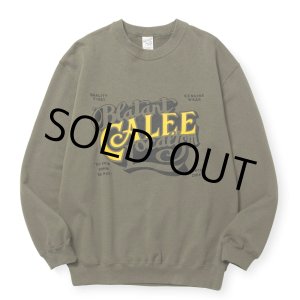 画像: CALEE/CAL BL LOGO CREW NECK SW ＜NATURALLY PAINT DESIGN＞（OLIVE）［クルーネックスウェット-24秋冬］