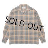 画像: WACKO MARIA/OMBRE CHECK OPEN COLLAR SHIRT（BROWN）［オンブレチェックオープンカラーシャツ-24秋冬］