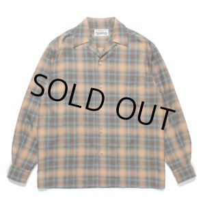 画像: WACKO MARIA/OMBRE CHECK OPEN COLLAR SHIRT（BROWN）［オンブレチェックオープンカラーシャツ-24秋冬］