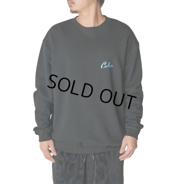 画像3: CALEE/SYNDICATE RETRO GIRL CREW NECK SW ＜NATURALLY PAINT DESIGN＞（Lt.BEIGE）［クルーネックスウェット-24秋冬］ (3)