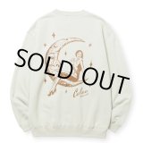 画像: CALEE/SYNDICATE RETRO GIRL CREW NECK SW ＜NATURALLY PAINT DESIGN＞（Lt.BEIGE）［クルーネックスウェット-24秋冬］
