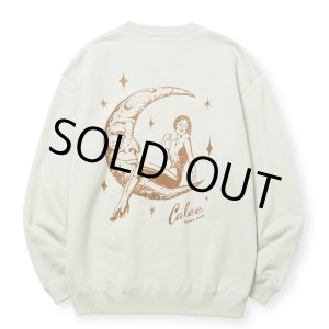画像: CALEE/SYNDICATE RETRO GIRL CREW NECK SW ＜NATURALLY PAINT DESIGN＞（Lt.BEIGE）［クルーネックスウェット-24秋冬］