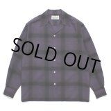 画像: WACKO MARIA/OMBRE CHECK OPEN COLLAR SHIRT（PURPLE）［オンブレチェックオープンカラーシャツ-24秋冬］