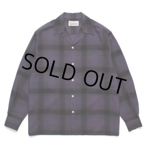 画像: WACKO MARIA/OMBRE CHECK OPEN COLLAR SHIRT（PURPLE）［オンブレチェックオープンカラーシャツ-24秋冬］