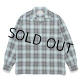 画像: WACKO MARIA/OMBRE CHECK OPEN COLLAR SHIRT（BLUE）［オンブレチェックオープンカラーシャツ-24秋冬］
