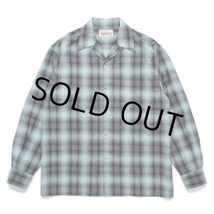 画像: WACKO MARIA/OMBRE CHECK OPEN COLLAR SHIRT（BLUE）［オンブレチェックオープンカラーシャツ-24秋冬］