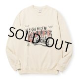画像: CALEE/CAL BL LOGO CREW NECK SW ＜NATURALLY PAINT DESIGN＞（BEIGE）［クルーネックスウェット-24秋冬］