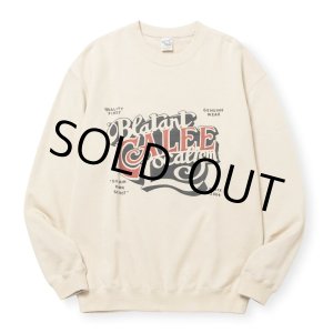 画像: CALEE/CAL BL LOGO CREW NECK SW ＜NATURALLY PAINT DESIGN＞（BEIGE）［クルーネックスウェット-24秋冬］