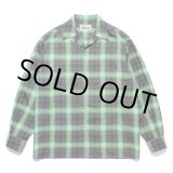 画像: WACKO MARIA/OMBRE CHECK OPEN COLLAR SHIRT（GREEN）［オンブレチェックオープンカラーシャツ-24秋冬］