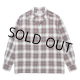 画像: WACKO MARIA/OMBRE CHECK OPEN COLLAR SHIRT（WHITE）［オンブレチェックオープンカラーシャツ-24秋冬］