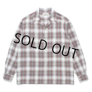 画像: WACKO MARIA/OMBRE CHECK OPEN COLLAR SHIRT（WHITE）［オンブレチェックオープンカラーシャツ-24秋冬］