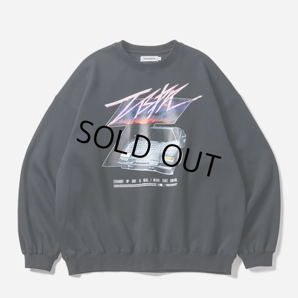 画像1: 【30%OFF】TIGHTBOOTH/INITIAL T CREW SWEAT SHIRT（Black）［クルーネックスウェット-24秋冬］ (1)
