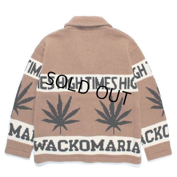 画像2: WACKO MARIA/HIGH TIMES / COWICHAN SWEATER（BROWN）［カウチンセーター-24秋冬］ (2)