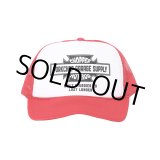 画像: PORKCHOP/BAR&SHIELD MESH CAP（RED）［メッシュキャップ-24秋冬］