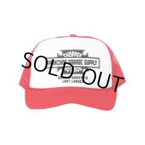 画像: PORKCHOP/BAR&SHIELD MESH CAP（RED）［メッシュキャップ-24秋冬］