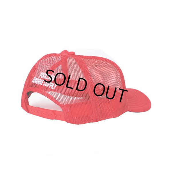 画像2: PORKCHOP/BAR&SHIELD MESH CAP（RED）［メッシュキャップ-24秋冬］ (2)