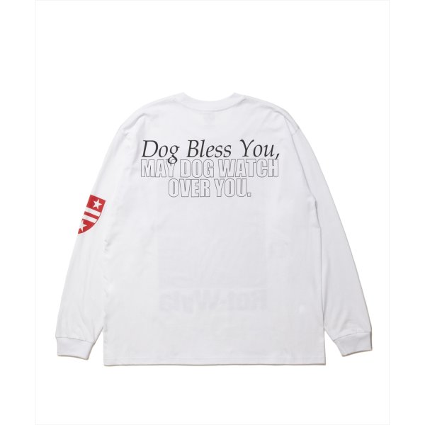 画像2: 【30%OFF】ROTTWEILER/DOG PHOTO LS TEE（WHITE）［プリント長袖T-25春夏］ (2)