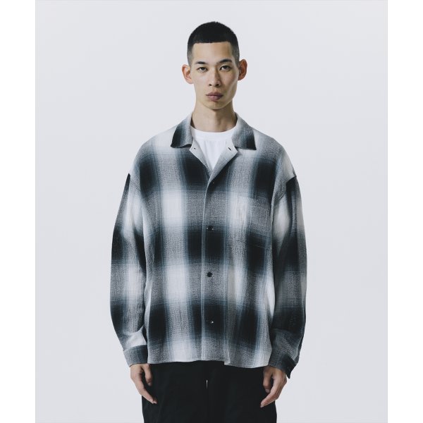 画像4: ROTTWEILER/R9 CHAMPION CHECK SHIRT（BLACK）［チャンピオンチェックシャツ-25春夏］ (4)