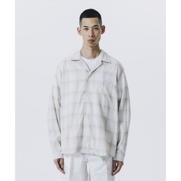 画像4: ROTTWEILER/R9 OMBRE SHIRT（BEIGE）［オンブレチェックシャツ-25春夏］ (4)