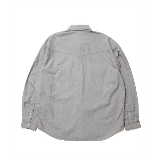 画像2: ROTTWEILER/R9 GRAY DENIM SHIRT（GRAY）［グレーデニムシャツ-25春夏］ (2)