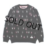 画像: WACKO MARIA/DIAMOND HEAVY MOHAIR KNIT SWEATER（BLACK）［ダイヤモンドヘビーモヘアセーター-24秋冬］