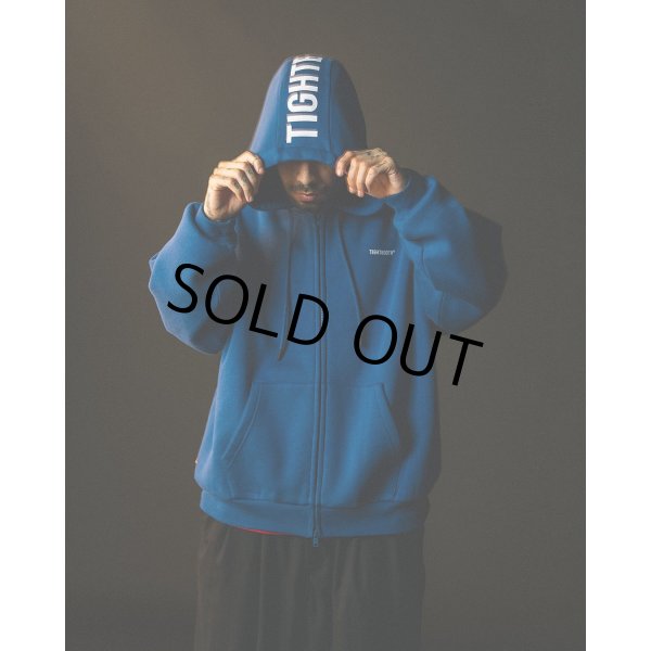 画像3: 【30%OFF】TIGHTBOOTH/LOGO ZIP HOODED SWEAT SHIRT（Grey）［ジップアップフーディー-24秋冬］ (3)