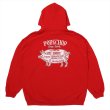 画像1: PORKCHOP/PORK BACK HOODIE（RED）［プルオーバーパーカー-24秋冬］ (1)