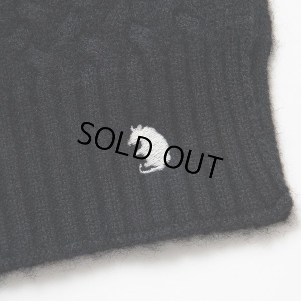 画像2: RATS/CASHMERE MUFFLER（BLACK）［カシミアマフラー-24秋冬］ (2)