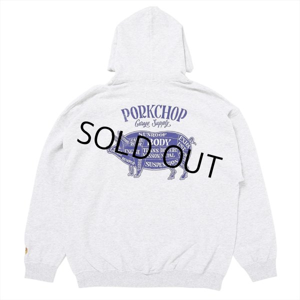 画像1: PORKCHOP/PORK BACK HOODIE（ASH）［プルオーバーパーカー-24秋冬］ (1)