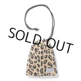 画像: WACKO MARIA/DRAWSTRING BAG（LEOPARD VELVET）［ドローストリングバッグ-24秋冬］
