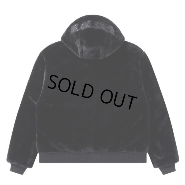 画像2: BlackEyePatch/MOHAIR FAUX FUR HODDED JACKET（BLACK） (2)