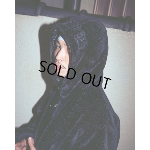 画像4: BlackEyePatch/MOHAIR FAUX FUR HODDED JACKET（BLACK） (4)