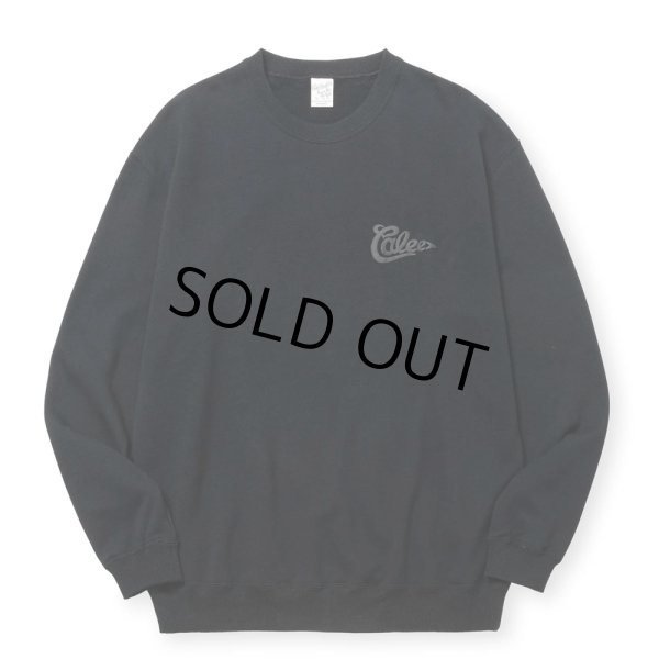 画像1: CALEE/CALEE FOAMING LOGO CREW NECK SW（BLACK）［クルーネックスウェット-24秋冬］ (1)