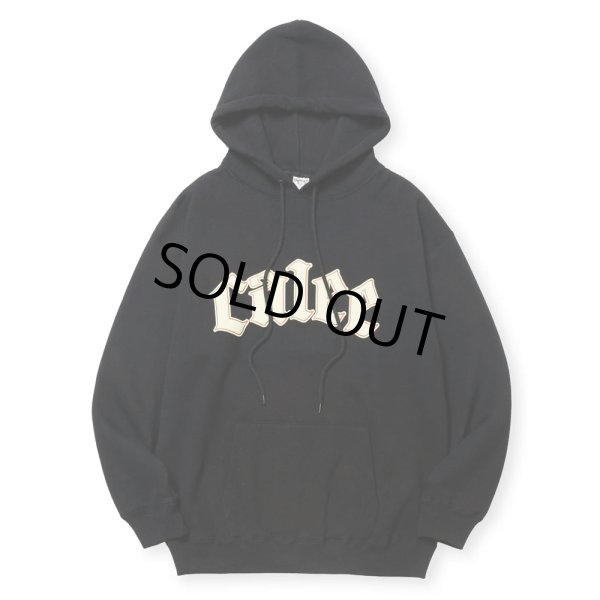 画像1: 【30%OFF】CALEE/CALEE LOGO PULLOVER HD ＜NATURALLY PAINT DESIGN＞（BLACK）［プルオーバーパーカー-24秋冬］ (1)
