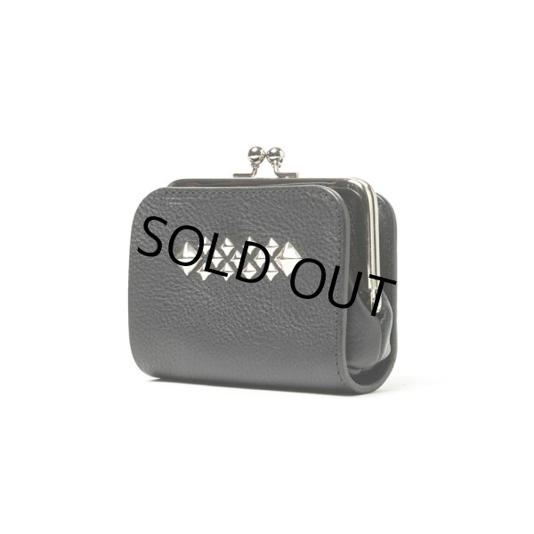 CALEE/STUDS LEATHER INTERNAL FLEX FRAME TYPE MULTI WALLET