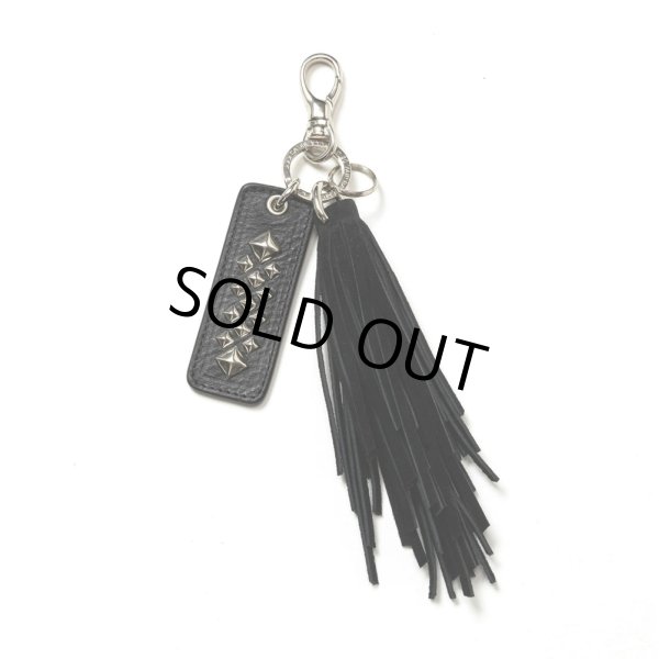 画像1: CALEE/LEATHER TASSEL KEY RING（BLACK）［レザータッセルキーリング-24秋冬］ (1)
