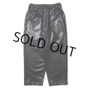 画像: COOTIE PRODUCTIONS/Faux Leather 5 Pocket Wide Easy Pants（Black）［ビーガンレザーワイドイージーパンツ-24秋冬］